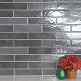 Renzo Storm Ceramic Wall Tile in living room wall