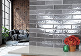 Renzo Storm Ceramic Wall Tile in living room wall