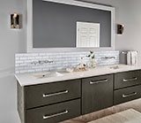 Retro Brick Bianco White Tile backsplash in kitchen