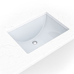 White Porcelain Sink 18x13 undermount vanity sink