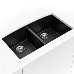 Black Quartz Double Bowl 50/50-3219 kitchen sink