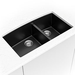 Black Quartz Double Bowl 60/40-3219 kitchen sink