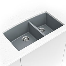 Grey Quartz Double Bowl 60/40-3219 kitchen sink