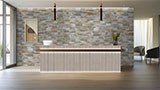 Hiphop Arena Fluted Tile wall near reception area
