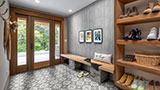 Hiphop Ceniza Fluted Tile wall in enterway