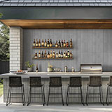 Hiphop Ceniza Fluted Tile wall in outdoor bar