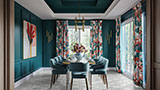 Stella Emerald 2x10 Mosaic Tile in dining area