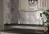 Renzo Sterling Tile 5x5 wall in kitchen