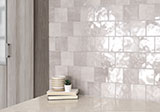 Renzo Sterling Tile 5x5 wall in bathroom