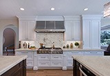 Palisandro Marble Chevron Tile backsplash in kitchen
