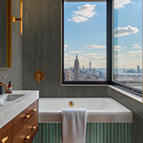 UrbanSlat Carbon 16x48 Wall in bathroom