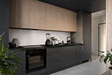 UrbanSlat Blonde 16x48 Wall in kitchen