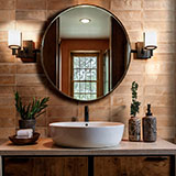 Village Coral tiles in a bathroom setting