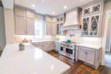 Whisper White Subway Tile 3x6 backsplash in kitchen