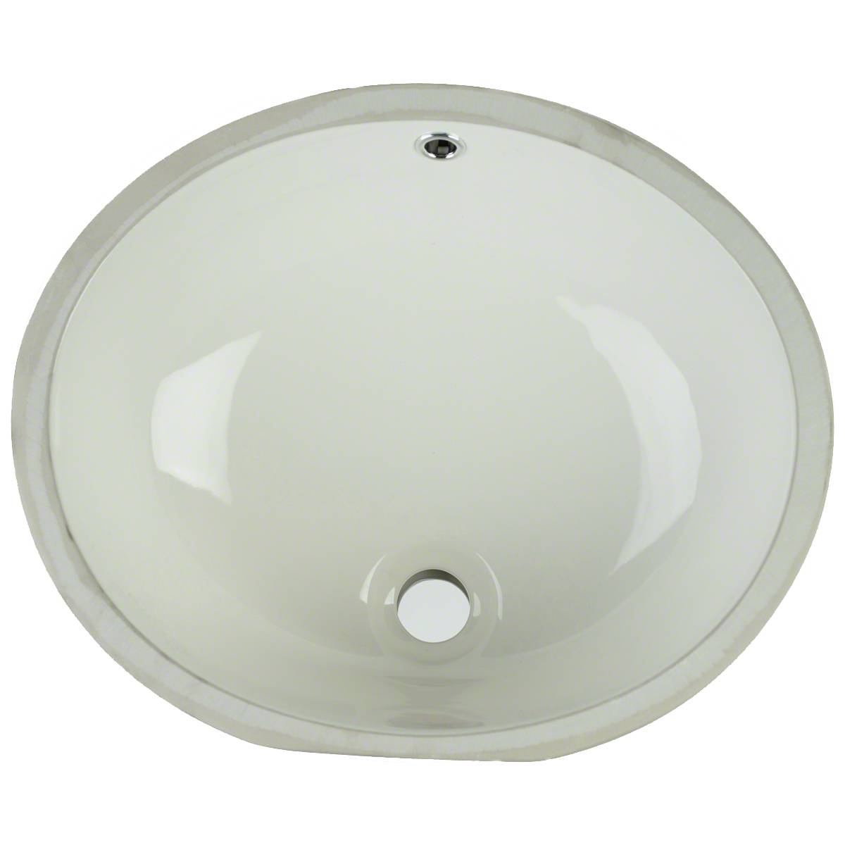 Vanity Bisque Oval Porcelain 1714 19 ½” undermount vanity sink Detail