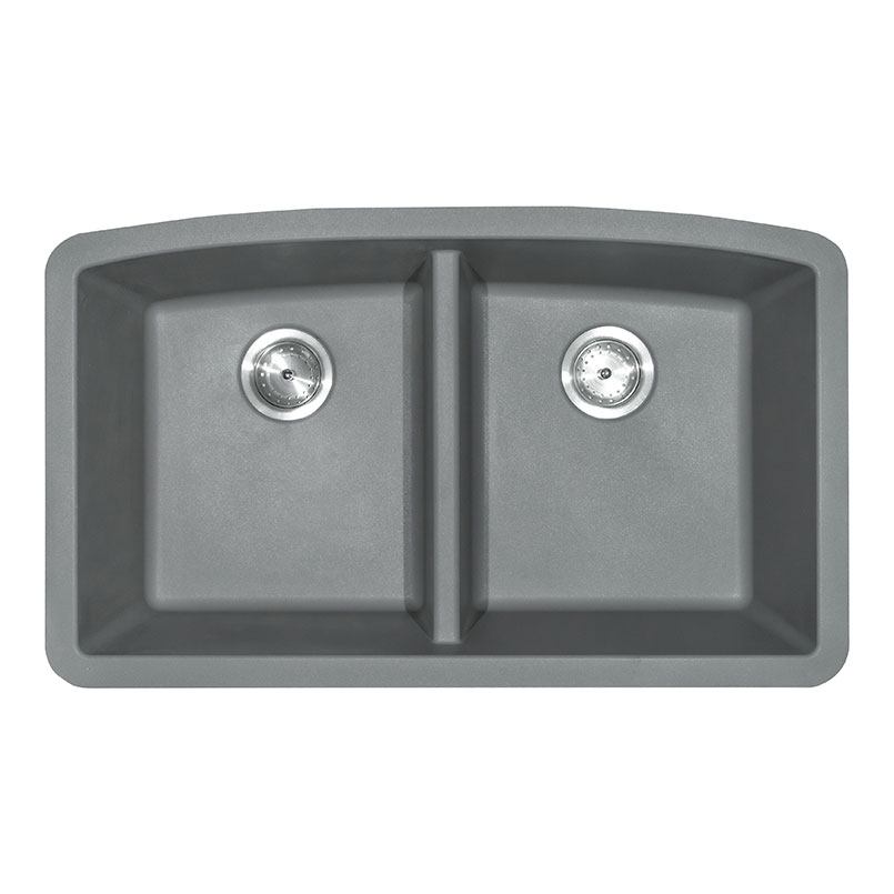 Grey Quartz Double Bowl 50/50-3219 kitchen sink Detail