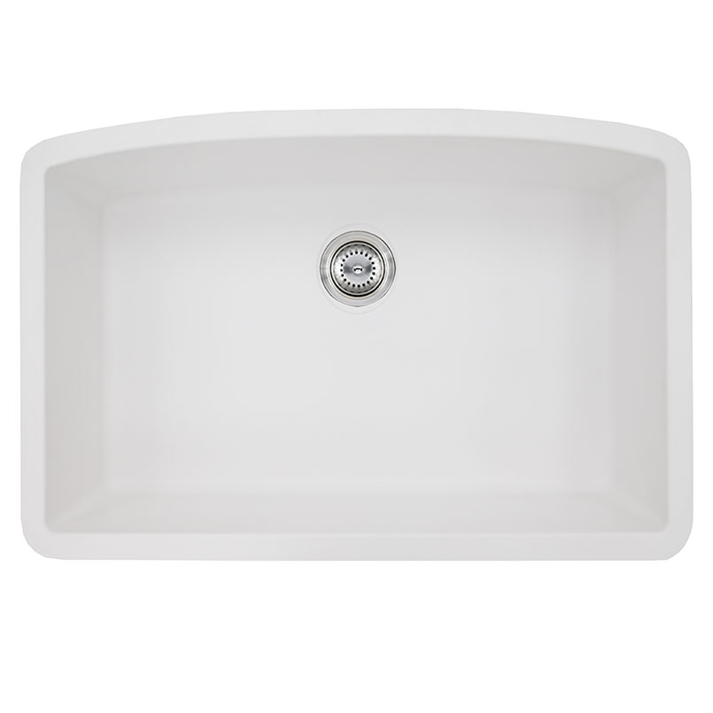 White Quartz Single Bowl 3219 kitchen sink Detail