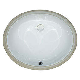 Vanity White Oval Porcelain 1512 undermount vanity sink