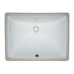 White Porcelain Sink 18x13 undermount vanity sink