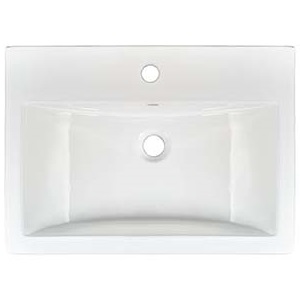 Overmount White Rectangle Porcelain 2417 overmount vanity sink