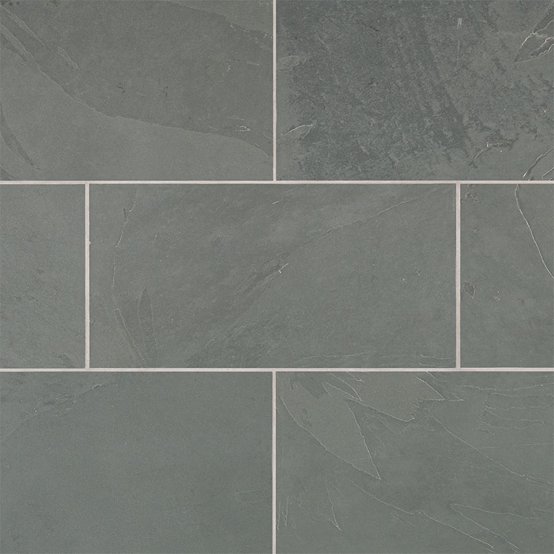 Montauk Blue Slate Tile, Grey Slate Tile Bathroom Floor