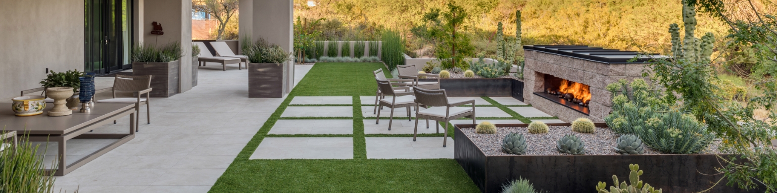 Porcelain Pavers and Artificial Turf