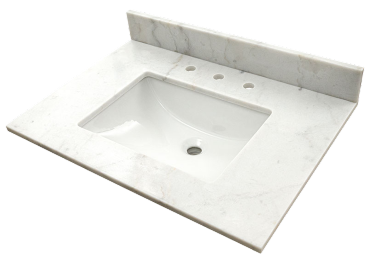 Arabesque Carrara Vanity Top Thumb