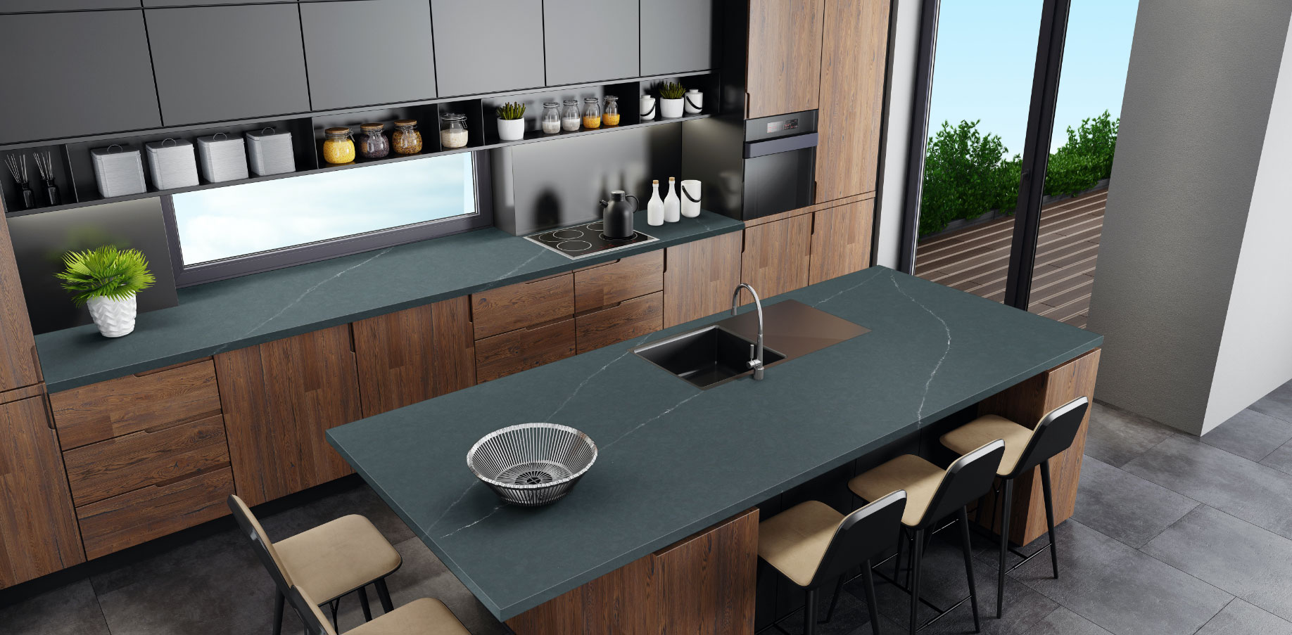 Metropolis Soapstone Quartz Countertops