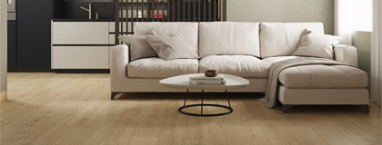 Cabana Wood Look Porcelain floor in living room